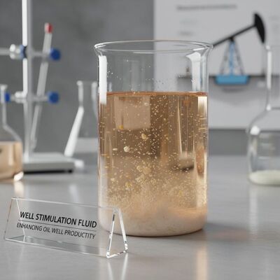 Fluide de stimulation de puits avec des particules et poudres blanches ou jaunâtres, avec un résidu inférieur ou égal à 10 %, améliorant la productivité des puits de pétrole